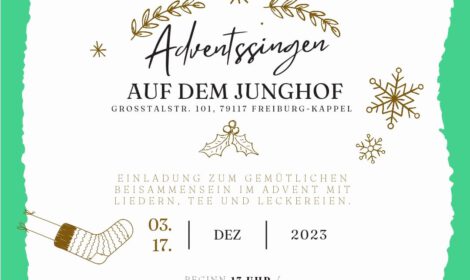 Adventssingen auf dem Junghof am 03. und 17.12.2023